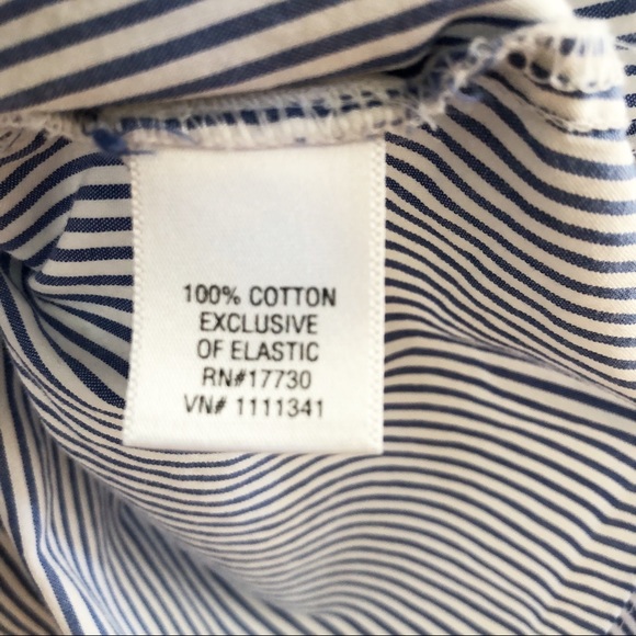 Converse White & Blue Striped Button Down Shirt XS - Picture 5 of 6